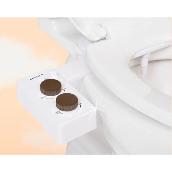 TUSHY Bath 29 Tushy Spa 2 Bidet Toilet Seat Attachment W Hose White
